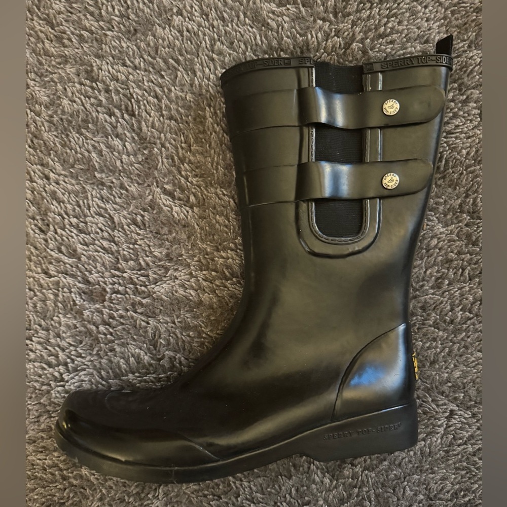 SPERRY Women’s Duck Float Black Rain Boots - Picture 10 of 13